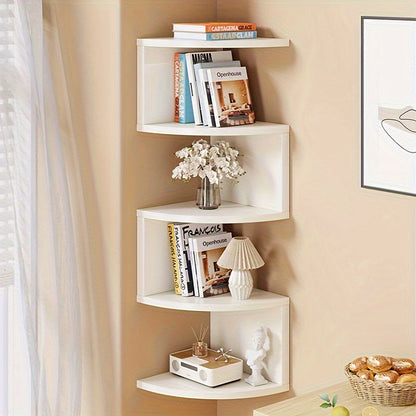 5-Tier Corner Wall Shelf Organizer – Floating Tiered Bookshelf & Storage Shelf for Living Room, Bedroom & Kitchen, Space-Saving Corner Divider, 5 Style Options