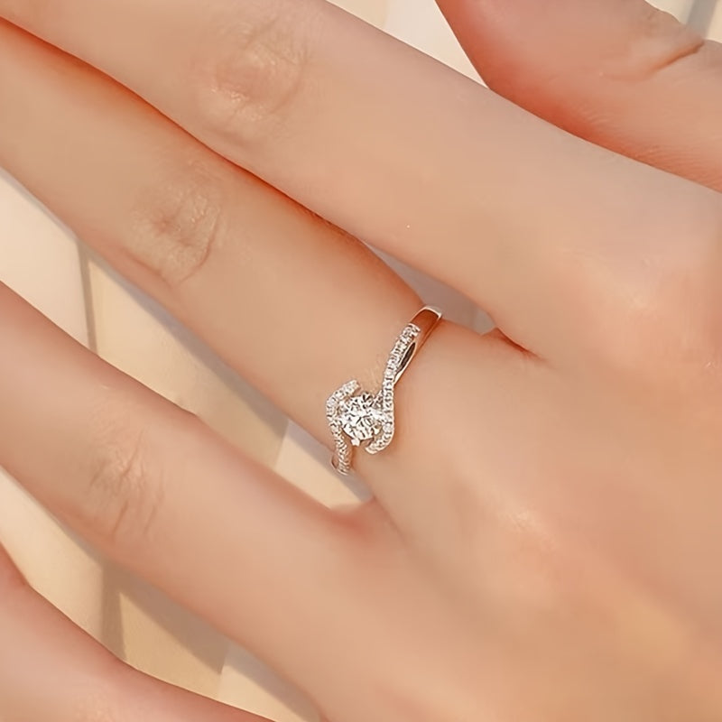 925 Sterling Silver Hollow Celestial Ring for Women – Natural Stone Inlay, Hypoallergenic Vintage Style, Perfect Gift for Valentine's Day, Birthdays & Daily Wear
