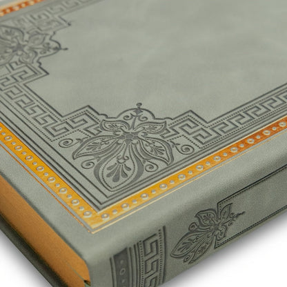 Vintage Faux Leather Hardcover Journal – 256-Page College Grid Notebook, 100 GSM Thick Paper, Golden Edge, B6 5.1"x7.1", 6 Colors, for Students Writers Travelers Bullet Journal