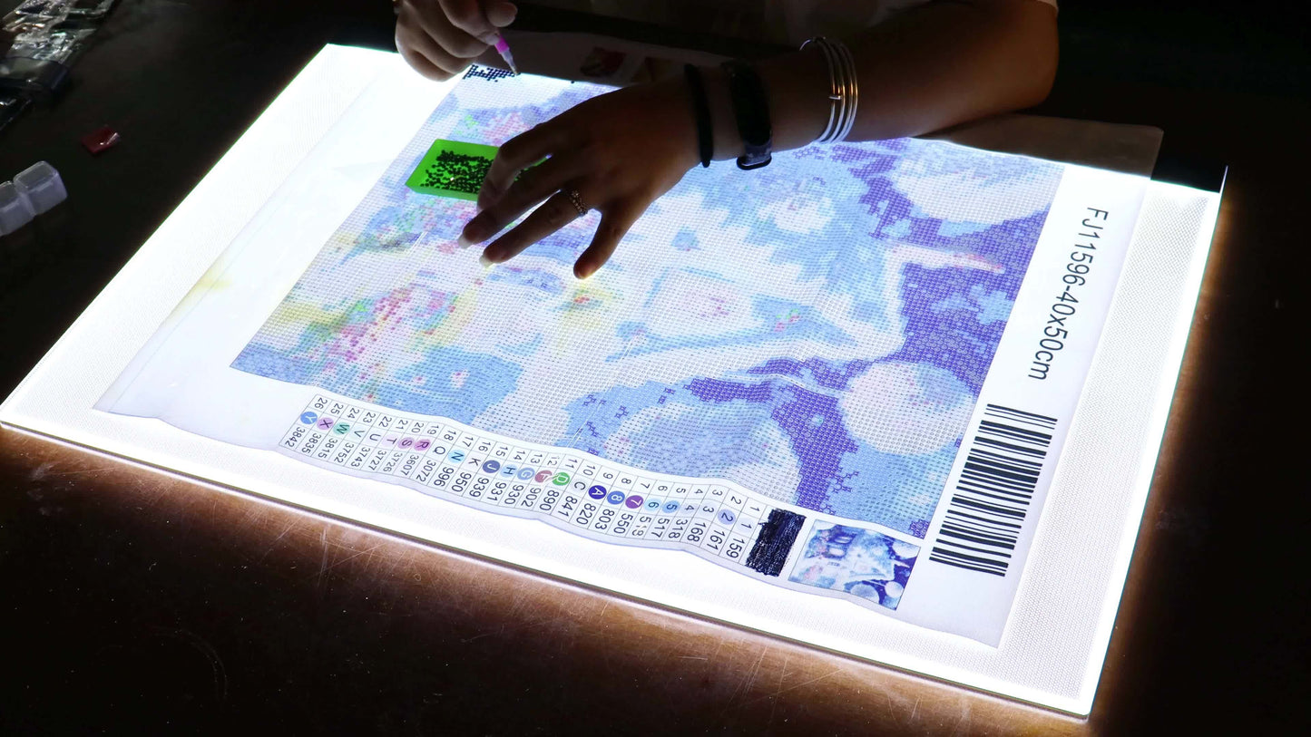A2 LED Light Box Tracing Board – Dimmable Touch Control Ultra-Thin Light Pad for Diamond Painting, Sketching, Animation, Tattoo Transfer & Streaming, USB Powered, Eye-Care LEDs, Mac/PC Compatible | Velora