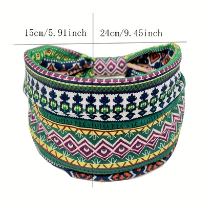8pcs Wide African Turban Headbands for Women – Boho Paisley Anti-Slip Elastic Headwraps for Sports, Yoga, Running & Daily Wear, Moisture-Wicking Hair Accessories Set