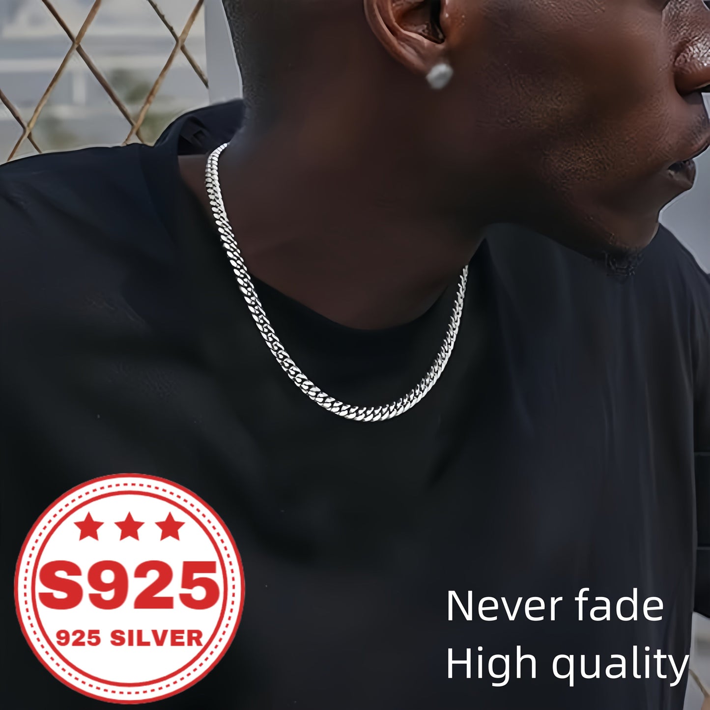 925 Sterling Silver Cuban Link Chain Necklace for Men & Women - 9mm Classic Miami Cuban Chain, Hip Hop Unisex Jewelry in Silver & Gold, 18-24 Inch, Trendy Everyday Gift