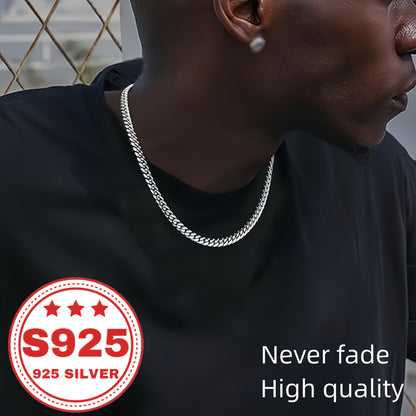 925 Sterling Silver Cuban Link Chain Necklace for Men & Women - 9mm Classic Miami Cuban Chain, Hip Hop Unisex Jewelry in Silver & Gold, 18-24 Inch, Trendy Everyday Gift