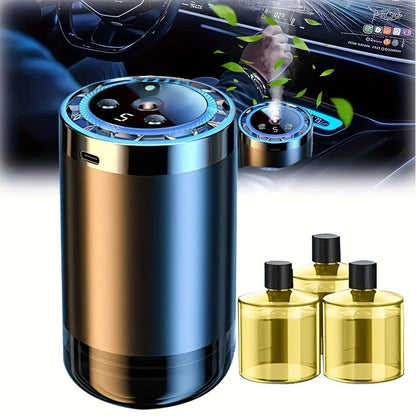 Smart Car Aromatherapy Diffuser – Adjustable Scent Strength, Eliminates Car Odors, Long-Lasting Freshness, Includes Essential Oil Bottles (Ocean or Cologne), Stylish Car Air Freshener Gift