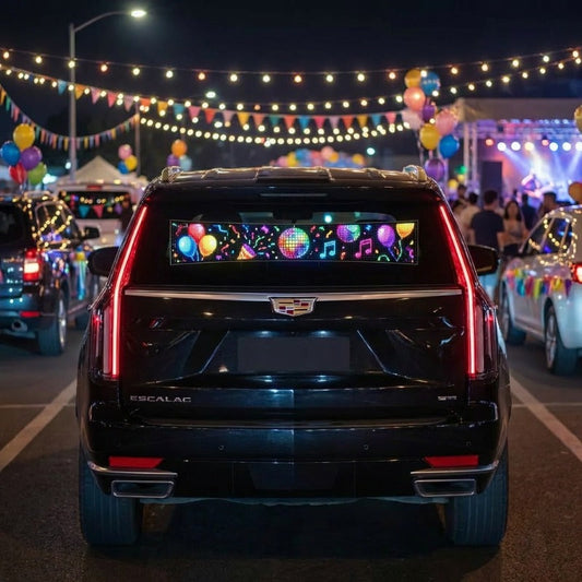 LED Scrolling Sign App Programmable – Animated Text Display Board, USB Powered, Car Charger Included, Multiple Sizes, Perfect for Bar, Party, Car, Christmas, New Year & Birthday Decorations