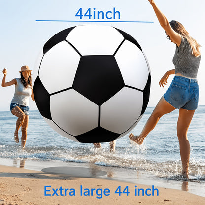 Giant Inflatable Soccer Ball 40 Inch - Extra Large Outdoor Toy for Pool Parties, Backyard Games, Beach & Playground, Reusable Party Decoration Ball for Kids & Adults