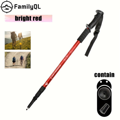 Foldable Aluminum Alloy Hiking Stick Adjustable Trekking Pole with Quick-Lock for Men & Women – Lightweight, Collapsible Walking Stick for Hiking, Backpacking & Trail Walking Outdoor Accessories