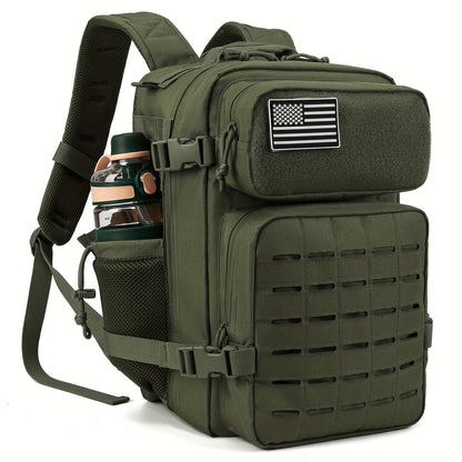25L MOLLE Tactical Laptop Backpack for Men Women – Military Bug Out Bag Hiking Daypack with Dual Cup Holders, 9 Colors, Office & Outdoor Travel Pack