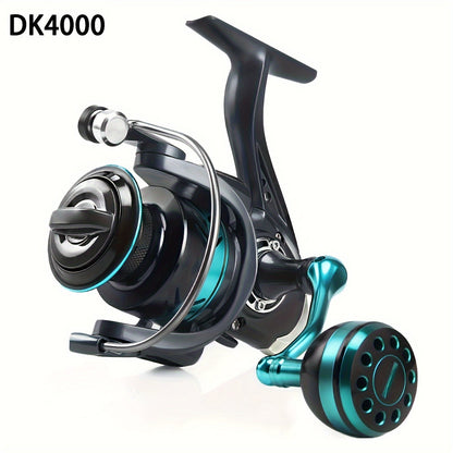 Spinning Fishing Reel DK1000-7000 – All-Metal Spherical Grip 5.2:1 Gear Ratio Large Brake Knob High Capacity Spool for Freshwater Saltwater Bass Carp Fishing
