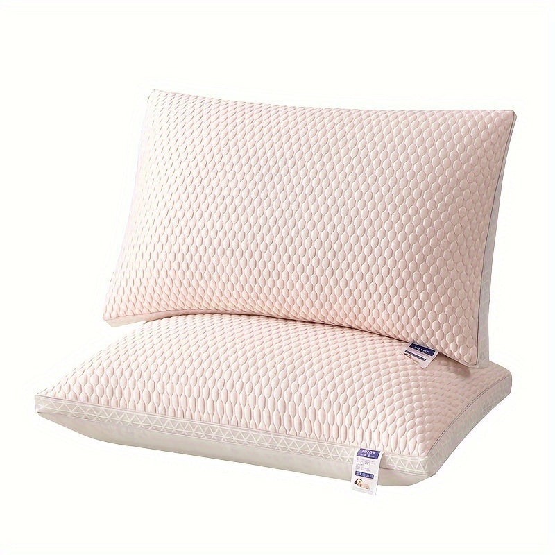 Cooling Bed Pillows Set of 2 | Soft Hotel-Grade Sleep Pillow | Neck Support for Side Back Stomach Sleepers | Cozy Breathable Pillow for Home Bedroom Dorm | Blue Pink Gray Indigo