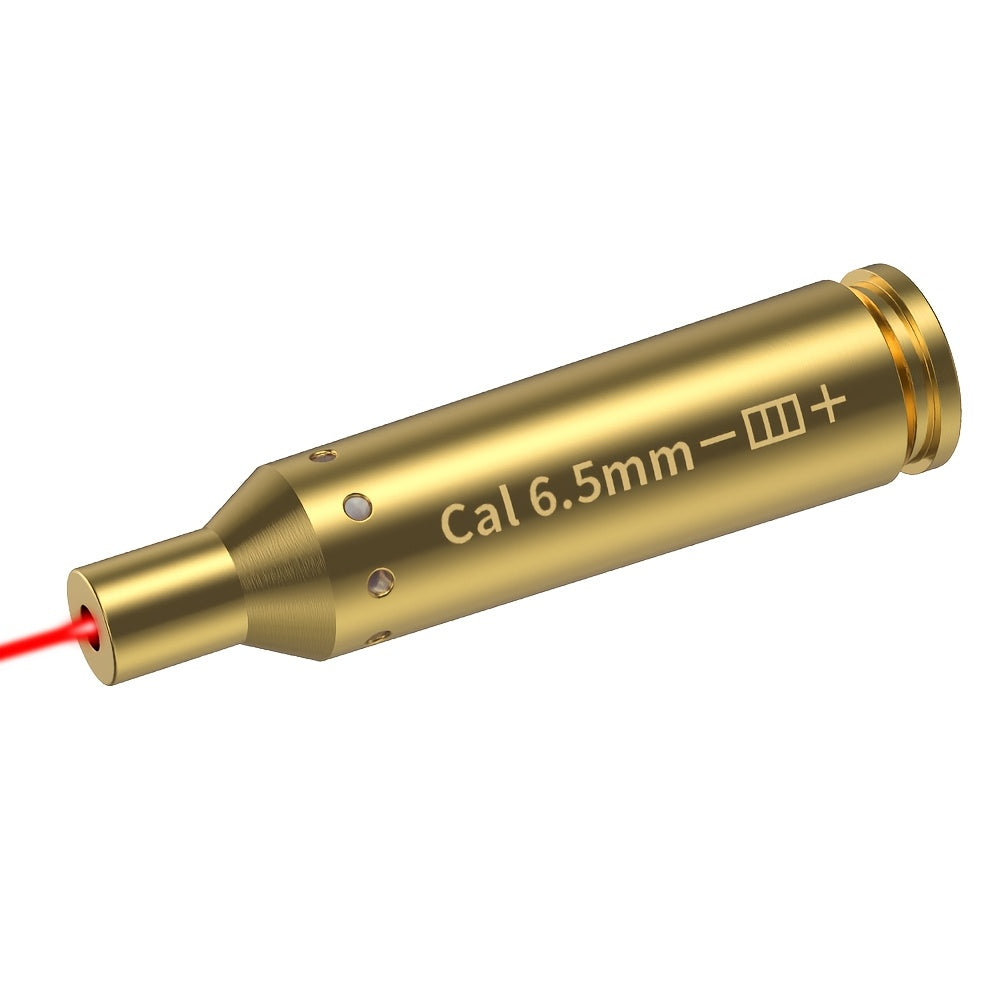 Red Laser Bore Sighter Multi-Caliber Firearm Sight Alignment Tool for 9mm 223rem 308win 45ACP 7.62 40SW 30-06 38SPL 12GA 44Mag 6.5mm, Copper Alloy Barrel Mount, 3 Battery Sets Included – Rifle Pistol Shotgun Accessory