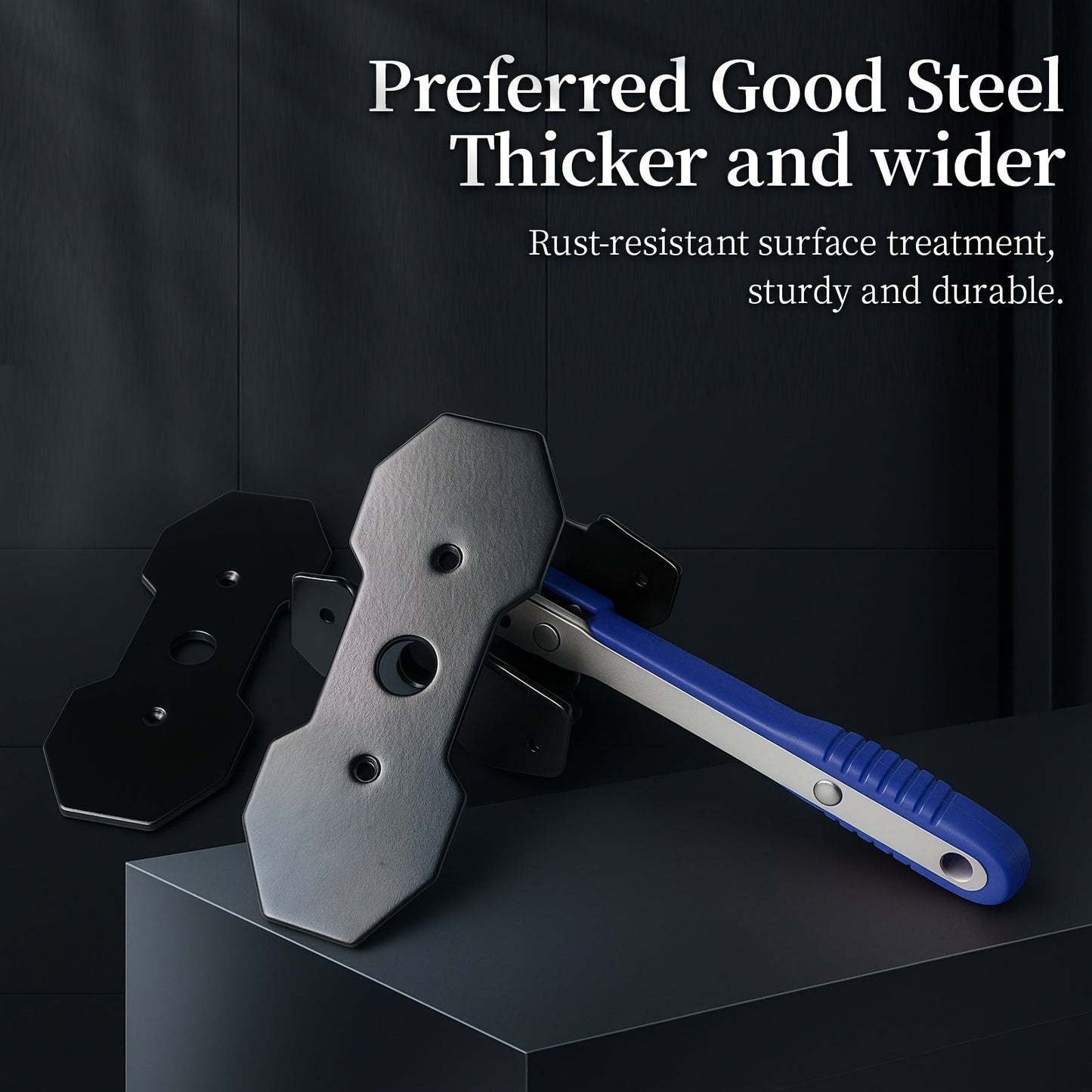 Brake Caliper Press Tool with 360° Swing Ratchet – Piston Spreader Pad & Hand Wrench Expander for Single, Twin & Quad Piston Disc Brake Calipers, Alloy Steel, Universal Fit for Cars & Trucks