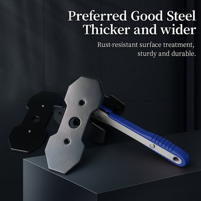 Brake Caliper Press Tool with 360° Swing Ratchet – Piston Spreader Pad & Hand Wrench Expander for Single, Twin & Quad Piston Disc Brake Calipers, Alloy Steel, Universal Fit for Cars & Trucks