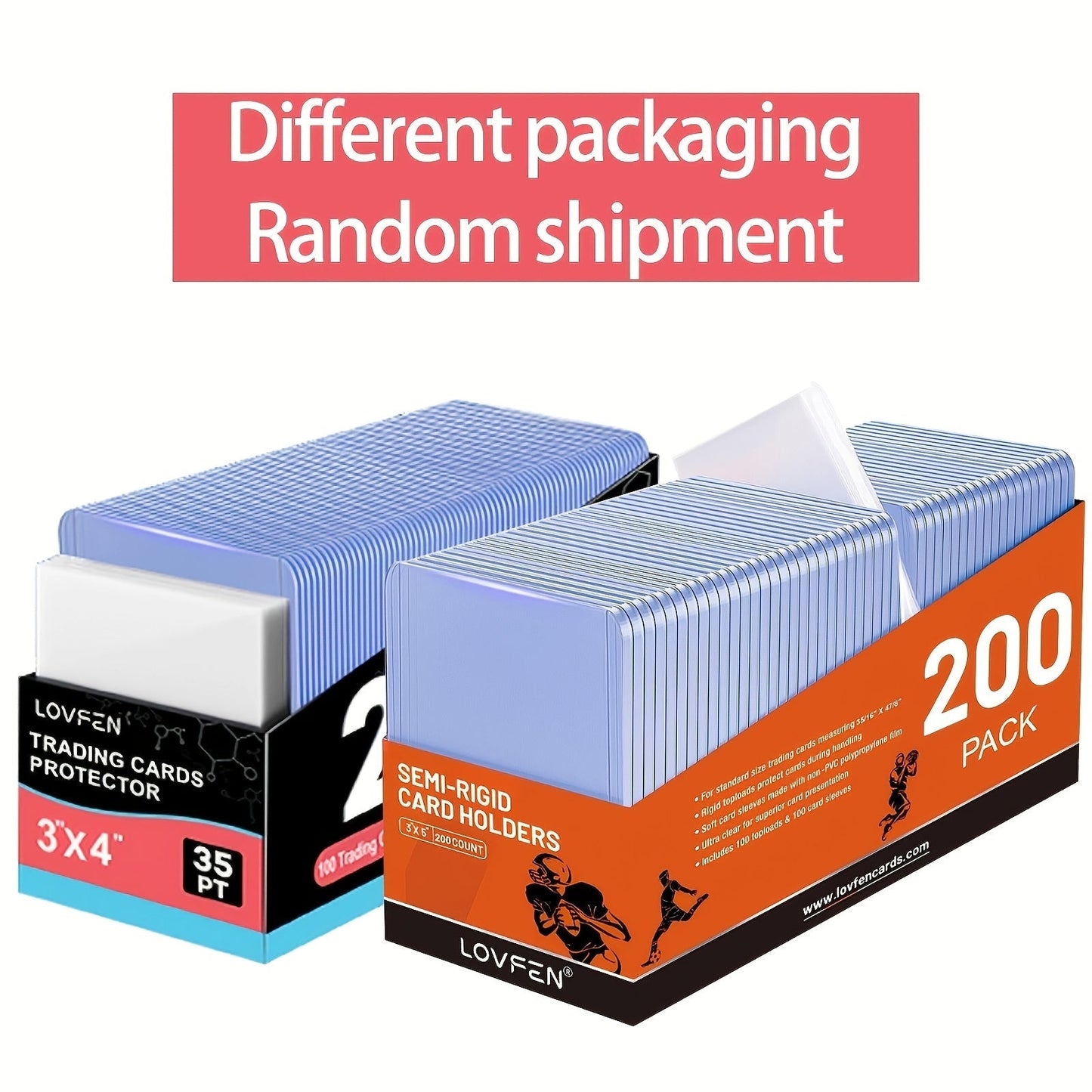 3x4 Top Load Card Holders & Sleeves for Baseball & Trading Cards – Hard Plastic Regular Top Loaders, 100 to 2000 Count Sets for Sports Football Pokemon Cards, Card Collector Supplies