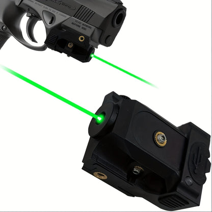 Ultra Compact Green Laser Sight for Handguns & Pistols – Magnetic USB Charging, 20mm Picatinny Rail, Ambidextrous ON/OFF, PA66 Nylon, 150-300m Visible – 7 Color & Charging Variants