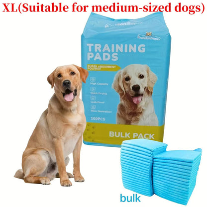 XXXL Dog Pee Pads 80+20 Bonus Pack – 6-Layer Odor-Resistant Leak-Proof Disposable Training Pads for Small Large & Elderly Dogs, Two Sizes 23x23 or 29x35 Inch, 100 Total Pads