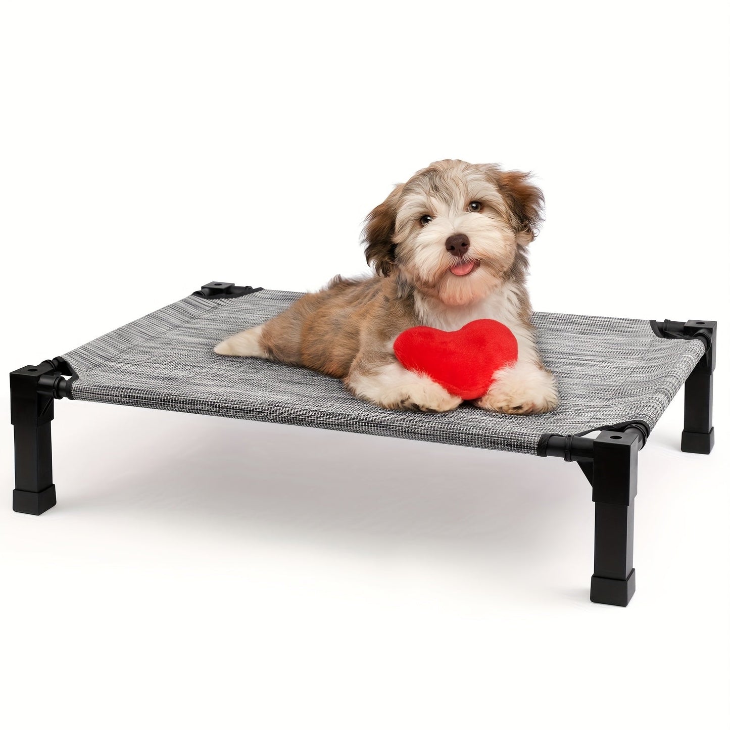 Cooling Elevated Dog Bed Raised Cot with Breathable Mesh and Metal Frame - Washable Portable Dog Cot with No-Slip Feet for Indoor and Outdoor Use, Multiple Sizes and Colors Available