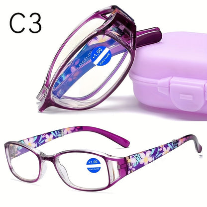 3-Pack Folding Reading Glasses Unisex Mixed Colors 1.0x–4.0x Magnification Compact Portable Elegant Business Style Readers Gift