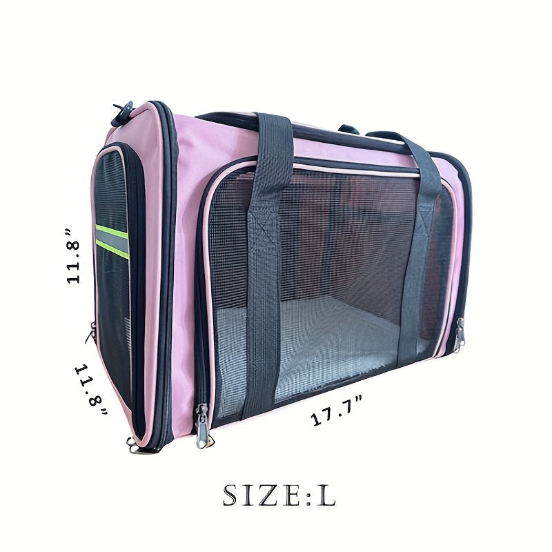 Airline Approved Pet Carrier Soft Sided – TSA Approved Collapsible Travel Bag for Small Dogs, Cats & Kittens Under 15 lbs, Fits Under Airplane Seat