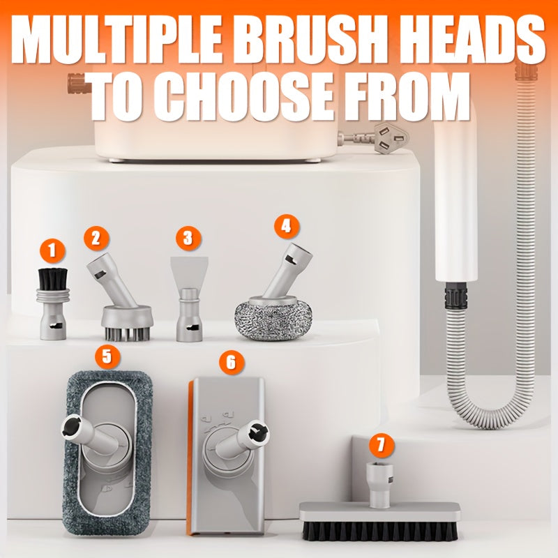 Handheld Steam Cleaner 4.4Bar High-Power Fast Heating 6 Multifunctional Heads 47oz Large Tank Dual Safety for Kitchen Sofa Floor Bathroom Car Refrigerator Air Conditioner