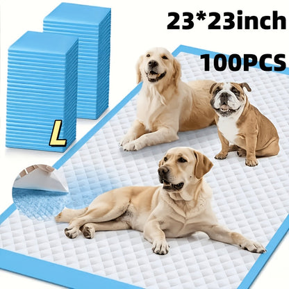 XXXL Thickened Dog Pee Pads – Super Absorbent 6-Layer Leakproof Odor-Reducing Puppy Training Pads for Large Dogs, Tear-Resistant Weighted Design for Bedroom & Dog Bed Use