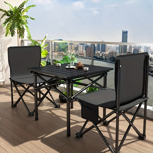 Large Portable Folding Table with Storage Bag - Outdoor Camping Picnic BBQ Garden Table Lightweight Easy Setup for Car Travel Self-Driving Tours