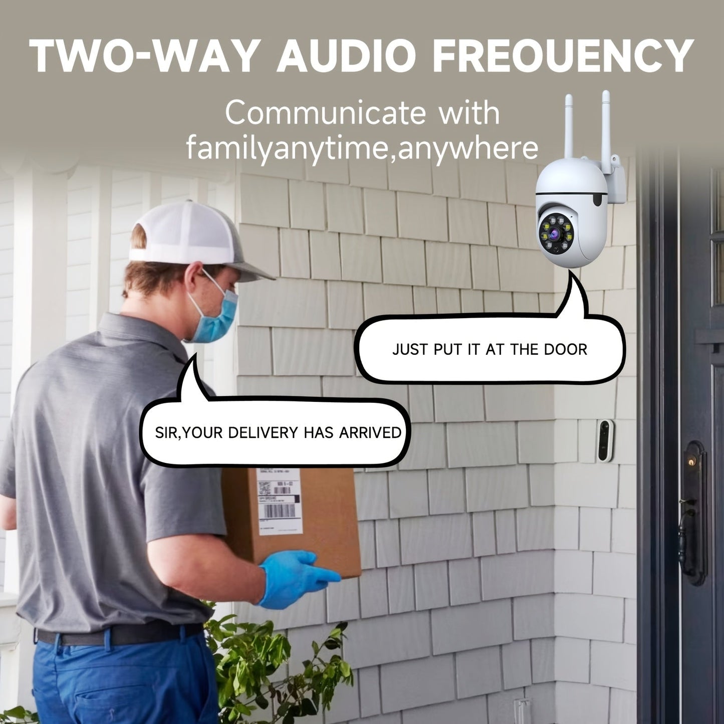 2-Pack WiFi Security Camera 2K QHD PTZ 355° Pan – Dual-Band 2.4G/5G AI Motion Detection, Color Night Vision, Two-Way Audio, Cloud & SD Storage, Baby Monitor, Indoor Home Surveillance Camera