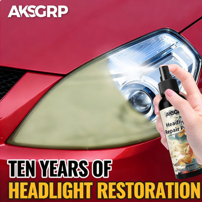 Headlight Restoration Polish Kit – Anti-Yellowing Crystal Clear Formula for Cloudy Headlights, Taillights & Fog Lamps, Multi-Use Auto Light Restorer, 30ml / 50ml / 120ml