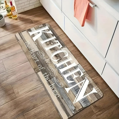 Non-Slip Absorbent Kitchen Mat | Premium Print Anti-Fatigue Floor Rug | Washable Door Mat for Kitchen Bathroom Laundry Bedroom Hallway | Wood Grain & Solid | Multiple Sizes 20x31.5" to 23.6x71"