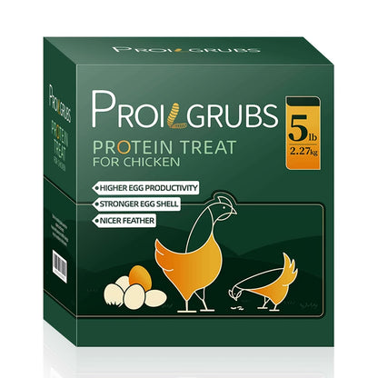 PROILGRUBS Dried Black Soldier Fly Larvae Chicken Treats – Non-GMO High-Protein Egg & Flock Builder, Stronger Eggshells & Feather Growth for Layers Broilers Chicks, 5 to 33 LB Bulk Bags