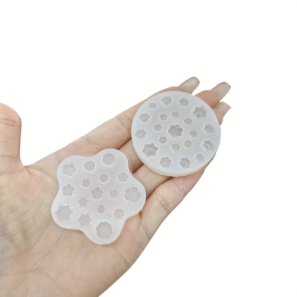 Flower Silicone Resin Molds 6-Piece Set – Jewelry Casting Molds for Earrings, Bracelets, Necklaces & Manicures, Resin Art Craft Tools for DIY Gifts