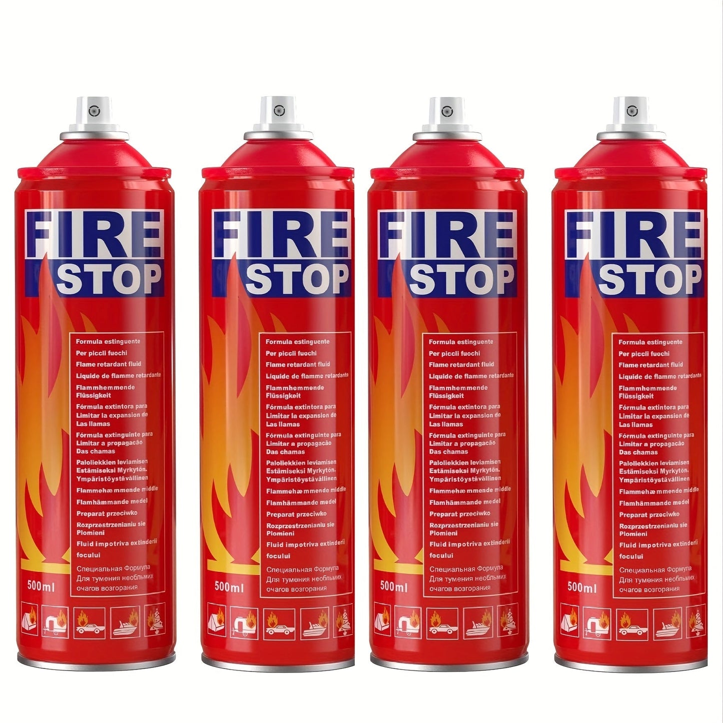 Portable Mini Fire Extinguisher for Home, Car, Kitchen & Boat – 4-in-1 Small Fire Stop with Mounting Bracket, 2-Pack & 4-Pack, Essential Fire Safety for Every Room & Vehicle