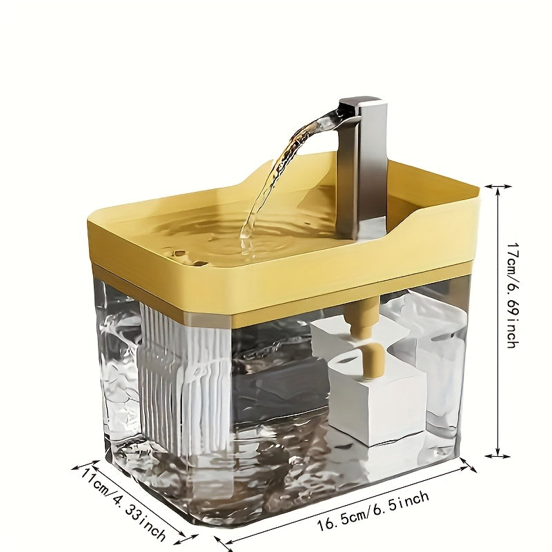 USB Rechargeable Pet Water Fountain 50.72 Oz – Ultra-Silent Automatic Circulating Water Dispenser for Cats & Dogs, No Batteries Required