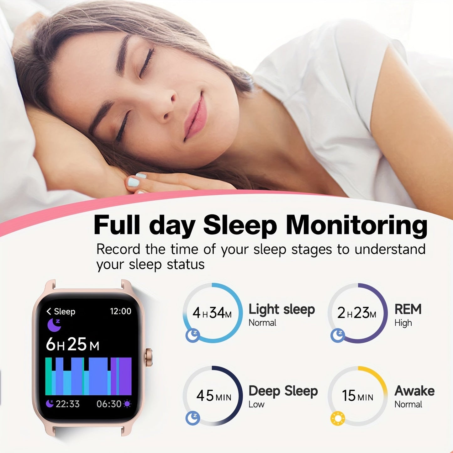 FAWEIO Smart Watch with Alexa & Wireless Calling – 1.8" HD Touchscreen, Fitness Tracker, 100+ Sports Modes, Compatible with iPhone & Android, for Women & Men