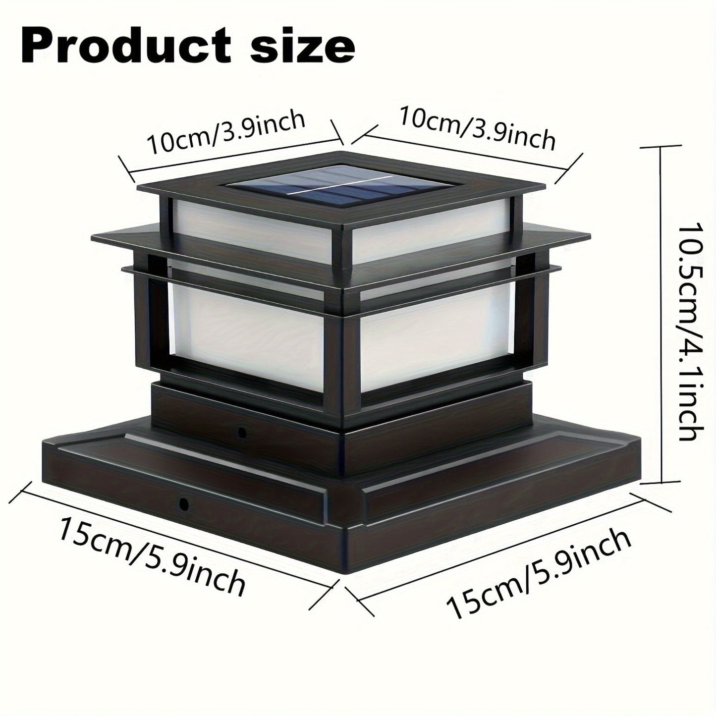 Solar Post Cap Lights 6 Pack Outdoor – Bright LED Solar Powered Fence Post Lights, Waterproof Auto On/Off, for Deck, Porch, Patio, Garden, Stair & Yard Decoration