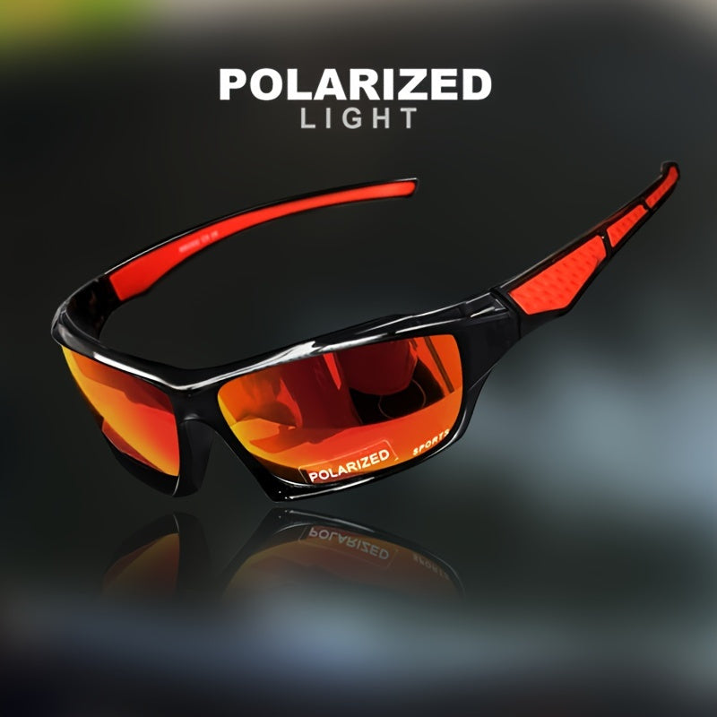 Polarized Sports Sunglasses with Color Changing Lenses – Anti-Glare Driving Eyewear, PC Frame AC Lens Full Rim Design, 6 Colors, UV Protection Fashion Glasses for Men & Women