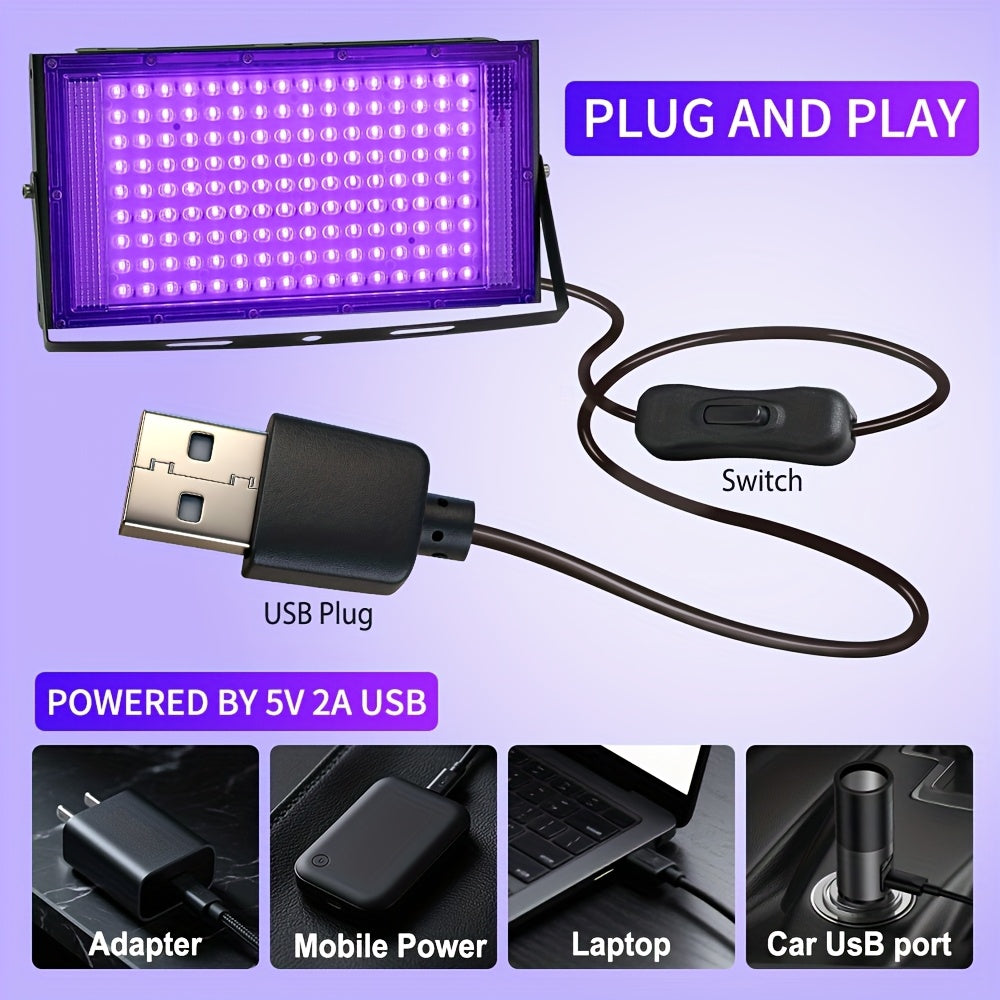 UV LED Resin Curing Lamp 96 or 144 LEDs High Power USB Plug & Play for Jewelry Making Epoxy Resin Hardening Mold Curing Resin Art Dark Violet