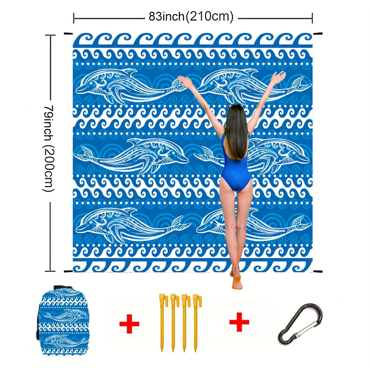 Sandproof Beach Blanket Oversized Up to 108x120 Inches – Quick Dry Lightweight Sand Free Mat for Beach Camping Picnic Travel, 8 Styles, Fits 2-10 Adults