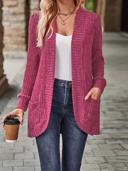 Women's Loose Casual Long Sleeve Blouse Solid Color Pocket Thread Splicing Relaxed Fit Top 10 Colors S-XXL Everyday Wear