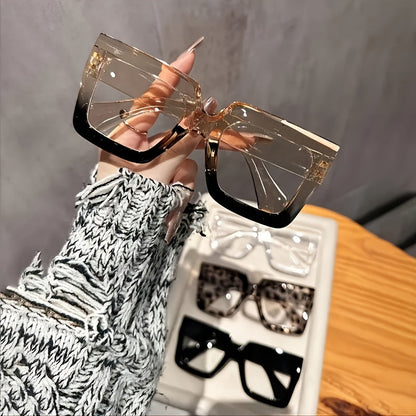Vintage Square Full Rim Clear Lens Glasses Set 3pcs 4pcs Polycarbonate Fashion Eyewear for Women Men - Retro Office Everyday Blue Light Blocking Style Frames