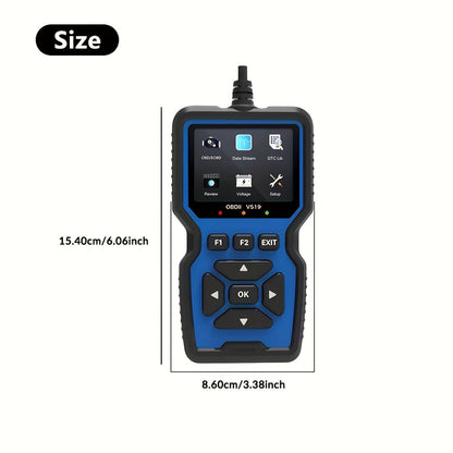 OBD2 Scanner Code Reader Car Diagnostic Tool Engine Fault Code Reader with Live Data Freeze Frame I/M Readiness for All OBDII Protocol Vehicles No Battery Required