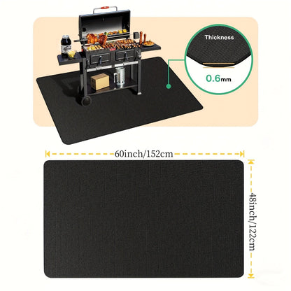 BBQ Grill Mat & Fire Pit Pad – Double-Sided Fireproof Heat-Resistant Deck Protector, Waterproof & Oil-Proof, Easy to Clean, 7 Sizes for Outdoor Grills, Fireplaces, Fire Pits & Smokers