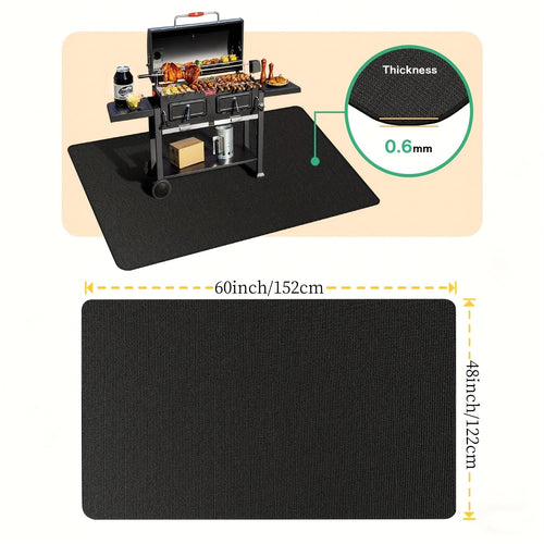 BBQ Grill Mat & Fire Pit Pad – Double-Sided Fireproof Heat-Resistant Deck Protector, Waterproof & Oil-Proof, Easy to Clean, 7 Sizes for Outdoor Grills, Fireplaces, Fire Pits & Smokers