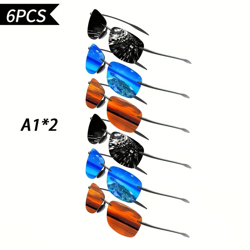 Polarized Sunglasses for Men – 3 or 6 Pack UV400 Protection Anti-Glare HD Lenses, Lightweight PC Frame, Driving & Outdoor Sports Glasses, Bulk Gift Set for Him