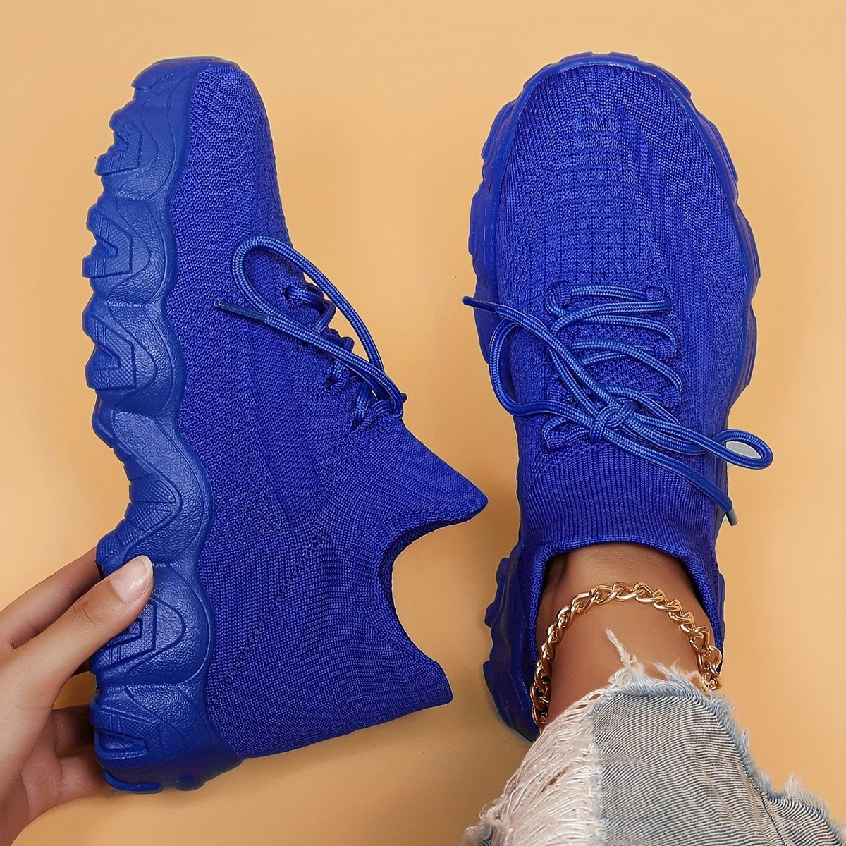 Women's Cushion Running Shoes – Breathable Soft Sole Elastic Collar Sneakers for Road Running, Outdoor Sports & Casual Wear, Gift for Mom or Girlfriend, 6 Colors Sizes US 6–12