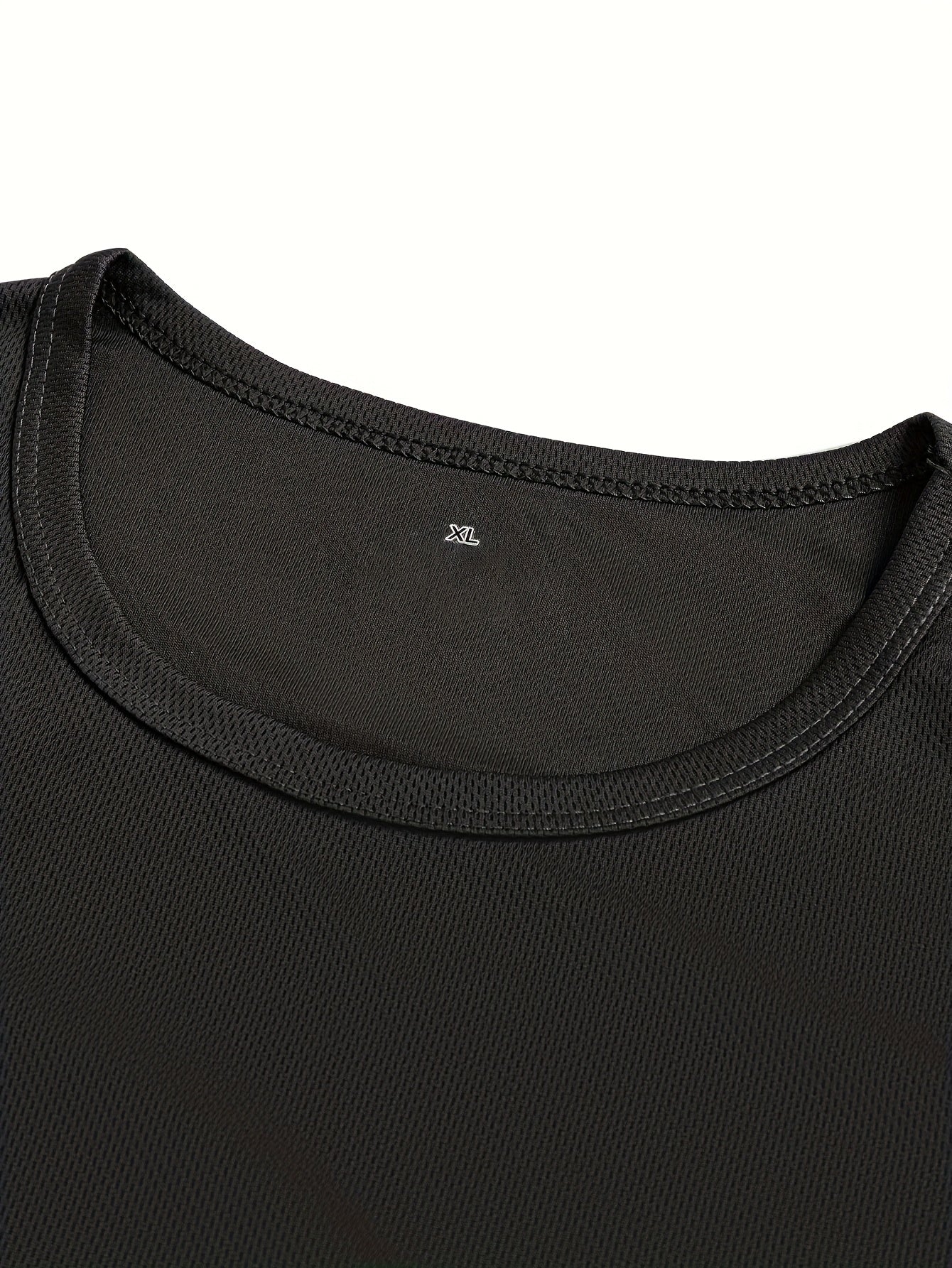 5 Pack Men's Quick-Dry Athletic T-Shirts, Breathable Moisture-Wicking Polyester Crew Neck Sports Tees for Gym, Running, Workout & Casual Everyday Wear