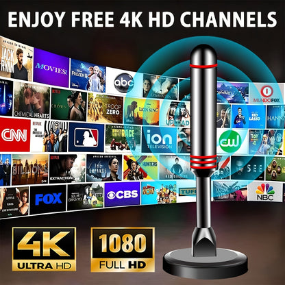 2025 TV Antenna 150 Mile Range Indoor Outdoor HD Digital Antenna for Smart TV Local Channels Supports 8K 4K 1080P with 10ft Premium Coaxial Cable