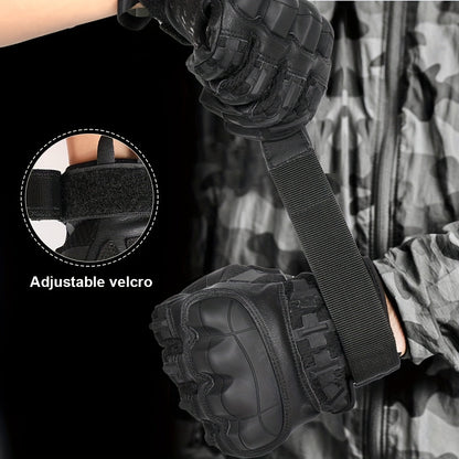 Tactical Full Finger Gloves with Touchscreen Compatibility Anti-Skid Wear-Resistant for Motorcycle Hiking Camping Hunting Shooting Cycling Outdoor Sports Men Women Black
