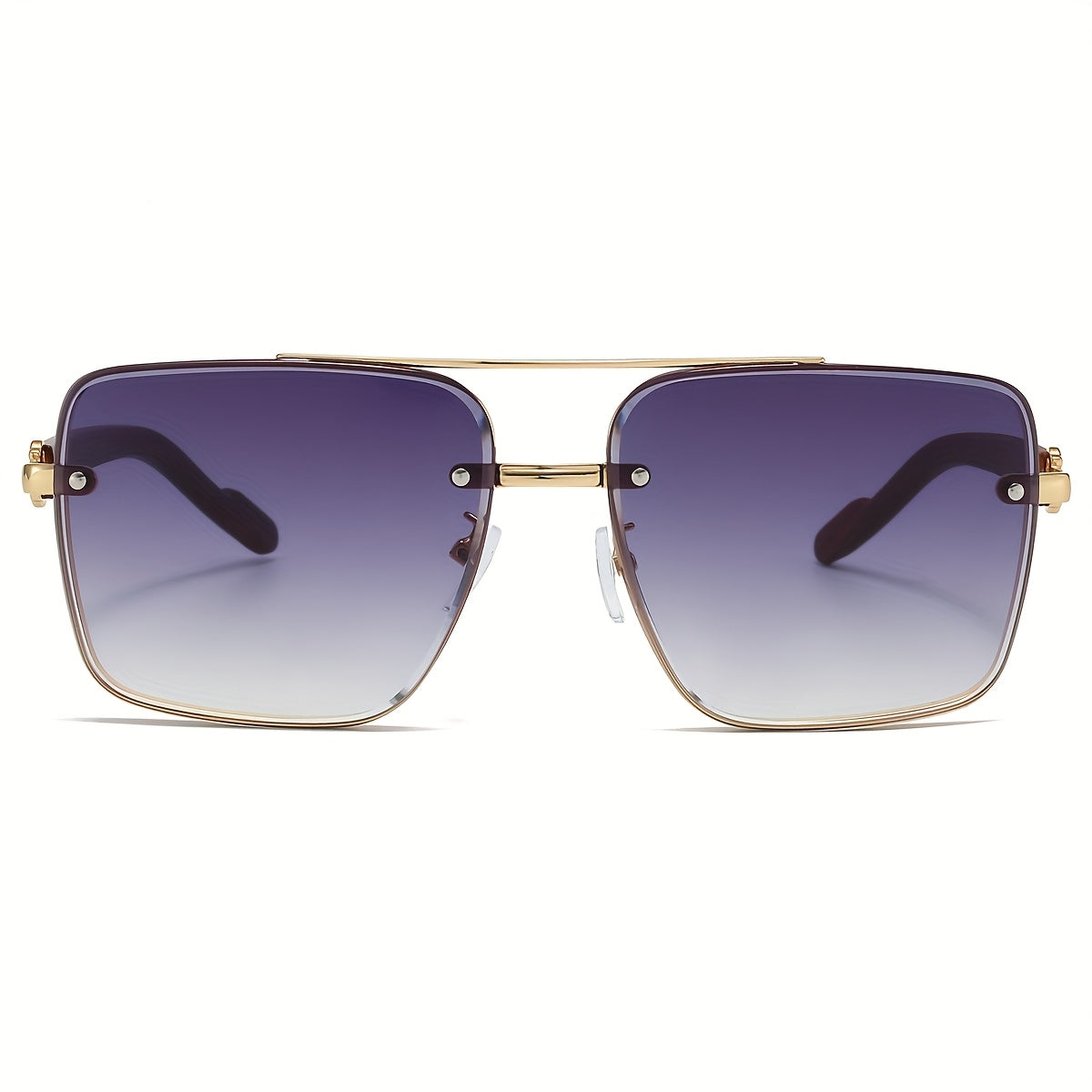 Retro Square Woodgrain Sunglasses for Men & Women – UV400 Gradient AC Lenses, Lightweight PC Frame, 7 Color Options, Vintage Street Style Eyewear for Driving, Travel & Everyday Wear