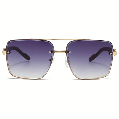 Retro Square Woodgrain Sunglasses for Men & Women – UV400 Gradient AC Lenses, Lightweight PC Frame, 7 Color Options, Vintage Street Style Eyewear for Driving, Travel & Everyday Wear
